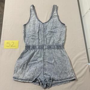 LA HEARTS Women's Medium Denim Colored Romper